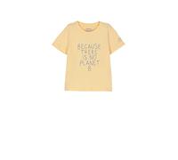ECOALF - Camiseta Niña Hielalf, de Algodón, Tejido Reciclado, Camiseta Algodón Niña, Camiseta de Manga Corta, Camiseta Básica, Talla 12 años, Color Amarillo Huevo