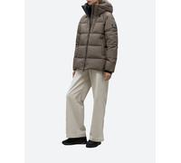 Ecoalf Chaqueta acolchada de mujer con cierre de cremallera capucha y bolsillos laterales.. Marrón 40/M