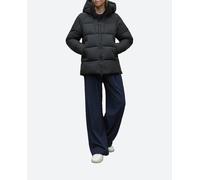 Ecoalf Chaqueta acolchada de mujer con cierre de cremallera capucha y bolsillos laterales.. Negro 44/XL