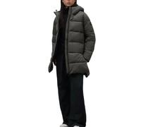 ECOALF Chaqueta Acolchada Larga con Capucha para Mujer, Abrigo de Invierno color verde (FR/ES, Letras, M, Regular, Regular, Verde)