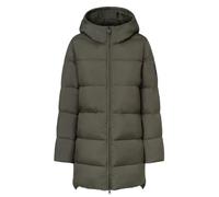 ECOALF Chaqueta Acolchada Larga con Capucha para Mujer, Abrigo de Invierno color verde (FR/ES, Letras, XS, Regular, Regular, Verde)