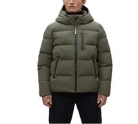 ECOALF Chaqueta Vegana de Invierno con Capucha, Verde Militar, Cremallera Completa, Bolsillos con Cierre (FR/ES, Letras, L, Regular, Regular, Verde)