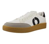 ECOALF Classic Sneakers, White with Black Logo, Gum Rubber Sole (Blanco/Negro, Sistema Tallas Calzado EU, Adulto, Números, Mediano, 42)