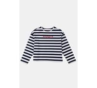 Ecoalf Girls Camifelpaalf T-shirt Pine / Cream Stripes Talla: 8 | Outlet | kids | Blanco