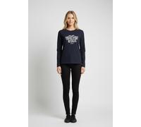 Ecoalf Mavialf Long Sleeve T-shirt Deep Navy Talla: XS | Camisetas de Seda Outlet | Mujer | Azul