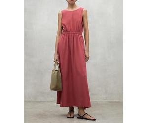 Ecoalf Vestido maxi largo de mujer regular fit sin mangas. Rojo Granate 42/L