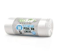 EcoBag 50 bolsas de basura resistentes de 30 L, resistentes a fugas, resistentes a desgarros, para cubos de pedal - Práctico paquete de 50 - Extra fuerte (1 paquete) 510 x 600 mm