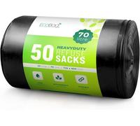 EcoBag Paquete de 100 bolsas de basura extrafuertes y resistentes, 100 litros, 33 micras, reciclables, resistentes a fugas, ecológicas, duraderas, para uso doméstico y comercial (736 x 990 mm)