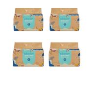 ECOBOOM - Pañal Ecológico de BAMBÚ Eco Boom. 70% Biodegradable, Hipoalergénico (TALLA 1/NB, < 3KG, PACK 4 BOLSAS, TOTAL 136 PAÑALES)