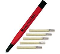 Ecobra Lápiz de borrar (pincel + 5 gomas de borrar de repuesto, borrador de fibra de vidrio)