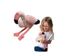 EcoBuddiez - Flamenco de Deluxebase. Peluche Mediano de 26 cm elaborado con Botellas de plástico recicladas. Lindo Peluche ecológico con Forma de animalito para niños pequeños.