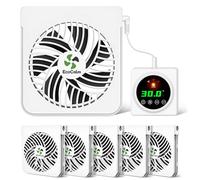 ecoCalm Ventilador de radiador para radiador de hierro fundido, 6 ventiladores de radiador con termostato inteligente e imanes, ventiladores aumentan la eficiencia de calefacción