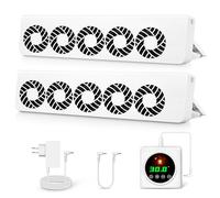 ecoCalm Ventilador para Radiadores con Control de Termostato, 10 Ventiladores Mejorados (Duo Set)