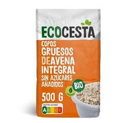 Ecocesta - Copos Gruesos de Avena Integral Ecológica - 500 g - Sin Azúcar Añadido - Aptos para Veganos - Alto Contenido en Fibra y Proteínas - Aporta una Dosis Extra de Energía