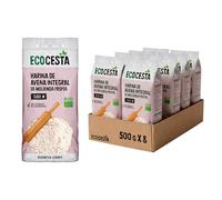 Ecocesta - Harina Ecológica de Avena Integral - Pack de 8 X de 500 g