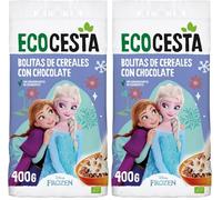 ECOCESTA MEJOR CADA DIA - Bolitas Ecológicas de Cereales con Chocolate - 400 g - Sin Conservantes ni Colorantes Añadidos - Alimento Perfecto para el Desayuno o Tentempié (Paquete de 2)