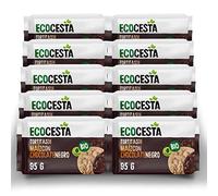 ECOCESTA MEJOR CADA DIA - Pack de 10 Unidades de 3 Bolsitas de 95 g de Tortitas Ecológicas de Arroz y Chocolate Negro - Sin Gluten y Sin Aromas Artificiales - Ideal Como Desayuno o Merienda