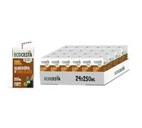 ECOCESTA MEJOR CADA DIA - Pack de 24 Unidades de 200 ml de Bebida Ecológica Vegetal Mini de Almendra y Chocolate - Apto para Veganos - Ideal para el Desayuno o Merienda
