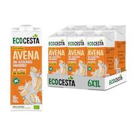 ECOCESTA MEJOR CADA DIA - Pack de 6 Unidades de 1 L de Bebida Ecológica Vegetal de Avena - Sin Azúcar Añadido - Apto para Veganos - Ideal para Tomar Sola, con Café o en Batidos