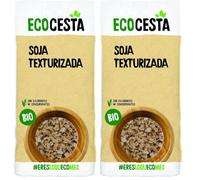Ecocesta - Soja Texturizada Fina Ecológica - 250 g - Sin Azúcar Añadido - Apto para Veganos - Alto Contenido en Proteínas y Fibra - Ideal para Repostería y Panadería (Paquete de 2)