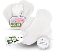EcoConfort compresas reutilizables en algodón orgánico para flujo abundante e incontinencia (L+XL, 6 uds.); lavables a alta T°; cómodas y no irritantes, compresas de tela para una higiene de mujeres