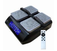 ECODE Ejercitador de Piernas para Mayores Sentados con 30 Velocidades, Altavoz Bluetooth, Mando a Distancia y 3 Programas Automáticos - Maquina Simulador de Pasos para Mejorar Movilidad en Casa