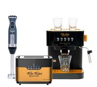 ECODE® Pack Oferta Máquina de Café Espresso Molido + Tostadora + Batidora de Mano - Idea Regalo Original con Pequeños Electrodomésticos Útiles para Cocina, Casa Nueva Cumpleaño, Bodas o Amigos