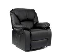 ECODE Sillón de Masaje Relax Monaco, 10 Vibromotores Ondulantes, Reclinación 160º, Función Calor, Programas Auto, Vibro Ondulación, A++, ECO-8590 (Negro)
