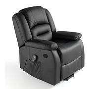 ECODE® Sillon de Relax Reclinable Manual de Simil Piel- Sillón Electrico con Masaje y Calor Lumbar - Sillones Electricos Stressless Ideales para Personas Mayores - Sillonrelax