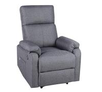 ECODE® Sillón Reclinable Manual de Tela con Calor Lumbar, Reposabrazos Lavables y USB de Carga - Comodidad para Personas Mayores en Salones o Espacios Reducidos