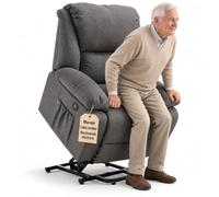 ECODE Sillon Relax Reclinable Electrico de Tela con Masaje | Función Levantapersonas, Calor Lumbar y Mando | Perfecto para Personas Mayores | Montaje Rápido y Fácil
