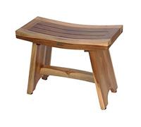 EcoDecors Banco de Ducha, Madera de Teca, Natural, 24 x 12 x 18,5 Pulgadas