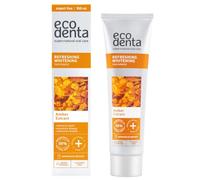 Ecodenta Pasta de dientes blanqueadora ámbar sin flúor I Pasta blanqueadora de dientes Elimina el mal aliento, mejora la salud bucal y previene la placa I Recomendado por dentistas y apto para