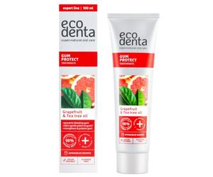 ECODENTA Pasta dental protectora de encías con pomelo y aceite de árbol de té I Pasta de dientes sin flúor para dientes sensibles y el bienestar de las encías, 100 ml