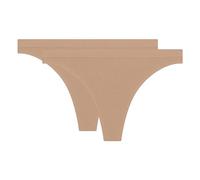 Dim Pack Tangas Les Pockets Ecodim Microfibra Mujer x2, Beige, L-XL