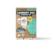 Ecoegg Kit de iniciación | Reemplazo de detergente y suavizante de telas | No bio y sin enzimas, blanqueadores de cloro, fosfatos, parabenos, SLS/SLES o aceite de palma | Vegano | Tropical Breeze 50