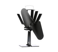 Ecofan 800CAXBX Ventilador de estufa de leña alimentado por calor, negro, bilingüe