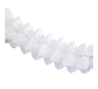 ECOFIESTA 12x Guirnalda de Papel 3.6m Blanco - decoración cumpleaños Adornos Feria de Abril Decoracion Fiesta Verano - guirnaldas Carnaval