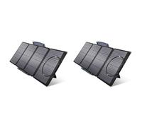 ECOFLOW Panel Solar Portátil 160W para Generador de Energía, Cargador Solar Plegable Fijable a Soporte Ajustable, Resistencia al Agua IP67 para Acampadas al Aire Libre, Autocaravanas (Paquete de 2)