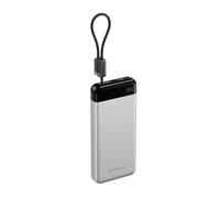 EcoFlow Rapid Powerbank 20000 mAh, 45 W PPS carga rápida, con cable USB-C integrado para viajes, tecnología de seguridad X-Guard, adecuado para iPhone, Galaxy, iPad, ordenador portátil, color plateado