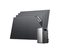 ECOFLOW STREAM Ultra, batería 1,92 kWh con 4 paneles solares rígidos 400W, 4 entradas solares MPPT 2800 W, puertos de CA dobles 2300 W, batería todo en uno con inversor, plug & play