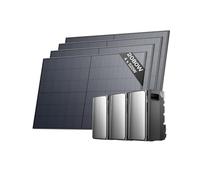 ECOFLOW STREAM Ultra y 2 x AC Pro 5,76 kWh, con almacenamiento de 2080 W baterías para kit solar con 4 paneles solares de 520 W, doble conexión AC, capacidad hasta 11,52 kWh, Smart AI, Plug &Play