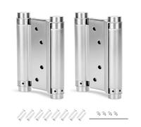 Ecofocet 2 Piezas Bisagra Resorte Doble Acción Resistente, Bisagras de Puertas de Acero Inoxidable con Tornillos, Bisagra Cierre Automático, para Puertas de Cocina Cafetería Bar (75mm)