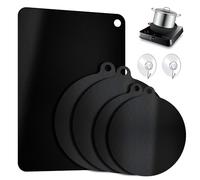 Ecofocet 5 Piezas Protector Placa Induccion,Protector de Placa de inducción,0,7 mm Cubierta de Placa de inducción,Resistente al Calor hasta 260 °C,para Placas de inducción (Redondas y cuadradas)