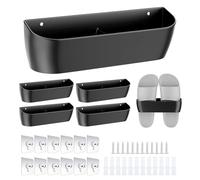 Ecofocet 6 Piezas Zapatero Puerta Caravana, Zapateros de Pared, Zapatero para Puerta Autocaravana, Autoadhesivo o Taladrar, Soportes para Zapatos de Pared para Camper/Autocaravana/Camping/Baño