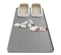 Ecofocet 86 x 56 cm Alfombra Arenero Gato,Alfombrilla Arenero Gato,Alfombra Gatos Arenero,Alfombra para arenero de gato,Cat Litter Mat,Silicona Impermeable,Ideal para Recoger Arena y Orina