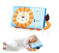 Ecofocet Almohada Infantil Ergonómica de Espuma Viscoelástica, Almohada Bebe con Funda, Lavable y Transpirable, Cojín Niños para Cuna Viaje y Guardería, Ideal para Niños de 2 a 8 Años
