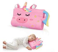 Ecofocet Almohada Infantil Ergonómica de Espuma Viscoelástica, Almohada Bebe con Funda, Lavable y Transpirable, Cojín Niños para Cuna Viaje y Guardería, Ideal para Niños de 2 a 8 Años