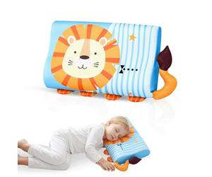 Ecofocet Almohada Infantil Ergonómica de Espuma Viscoelástica, Almohada Bebe con Funda, Lavable y Transpirable, Cojín Niños para Cuna Viaje y Guardería, Ideal para Niños de 2 a 8 Años
