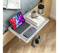Ecofocet Bandeja Flotante,Estantería Colgante,Bandeja de Cama,Mesita de Noche,con portavasos,Mantel Individual,Gancho y Clip para Cable de Datos,Ideal para dormitorios y Habitaciones